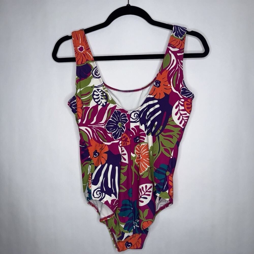 Catalina Women’s Vintage Floral Print One Piece Swimsuit Size M 8/10 - Picture 5 of 6